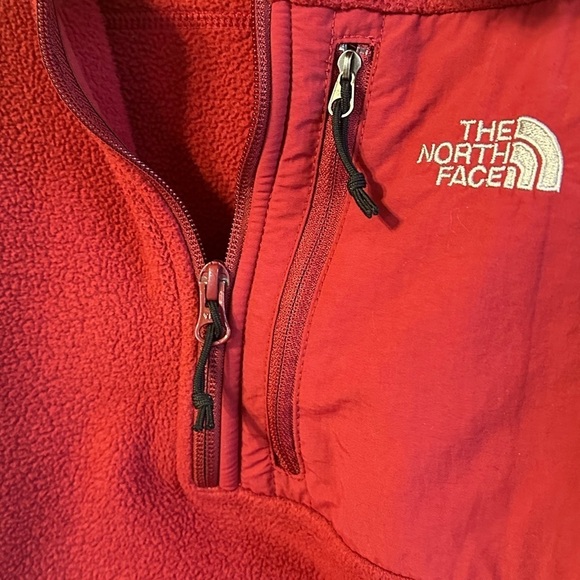 The North Face Classic Cozy Red Fleece 1/2 Zip Pullover Sz L - Picture 8 of 16